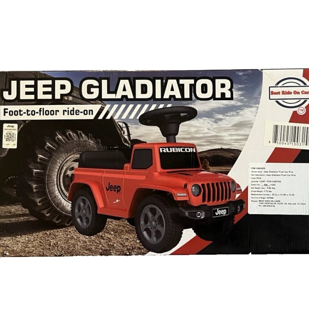 NEW Jeep Rubicon Gladiator Foot to Floor Ride-On - Pink